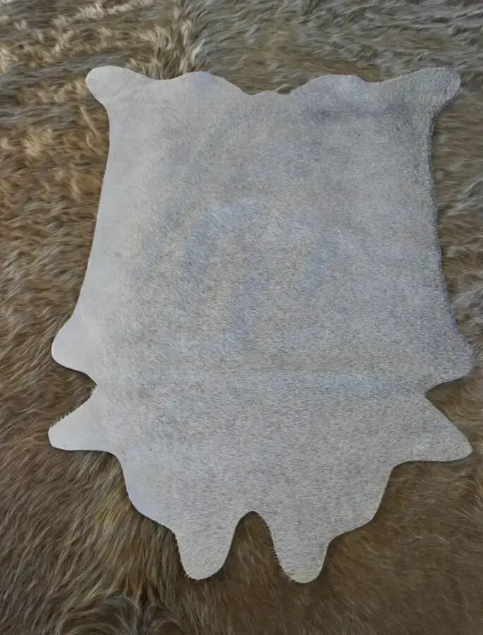 A Beautiful Soft Fine Grey - A Lovely Mini Cowhide Rug