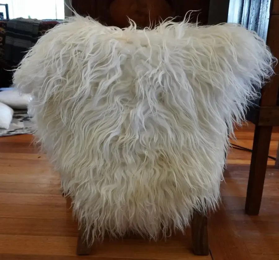 A Beautiful Soft Naturally Curly Long Wool Icelandic Sheepskin Rug