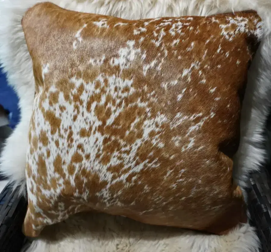Stunning Speckle Park Cowhide Cushion Cover