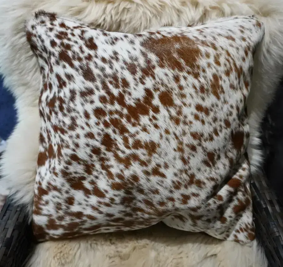 Gorgeous Speckle Park 50cm Sq Cowhide Cushion Cover