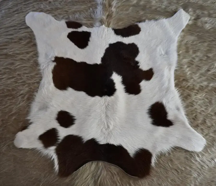 Soft & Beautiful - A Gorgeous Brown & White Calfskin Rug