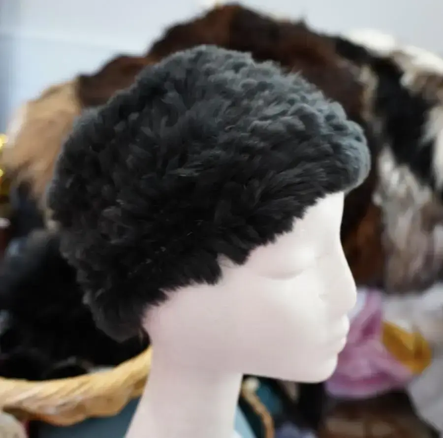 Warm & Wonderful - A Rabbit Fur Head Scarf - Ear Warmer