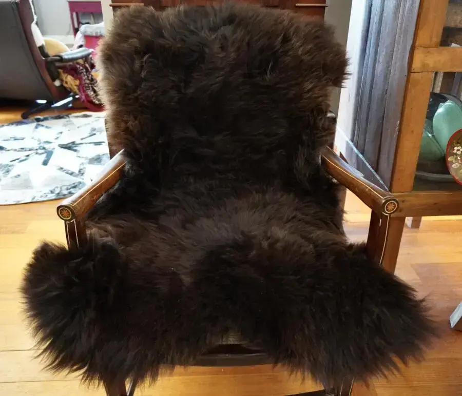 Rare Breed Swiss Brown Sheepskin Rug