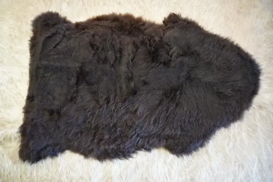 A Rare Breed Swiss Brown Sheepskin Rug - Direct from Europe to You
