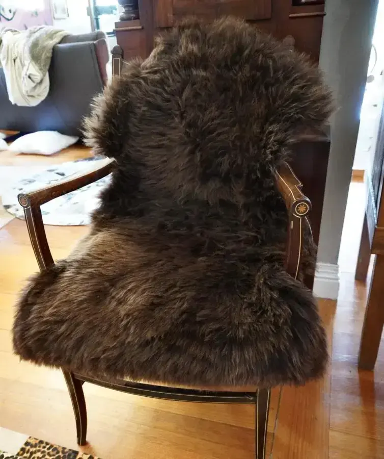 Natural Swiss Brown Mountain Sheepskin Rug