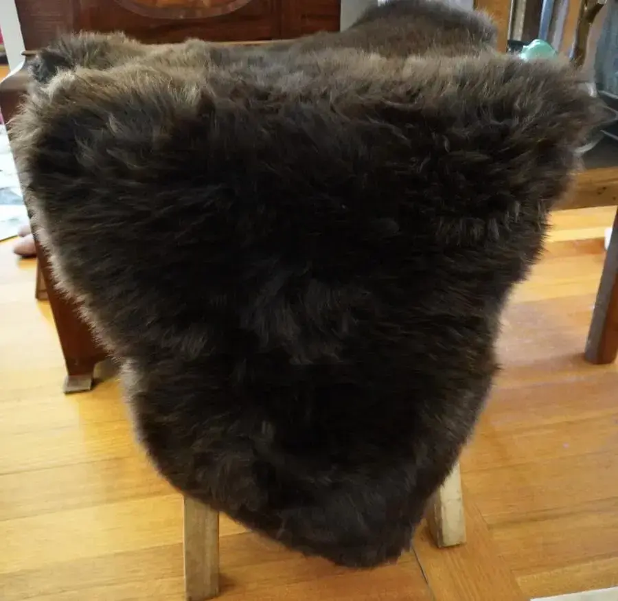 Stunning Swiss Brown Mountain Sheepskin Rug
