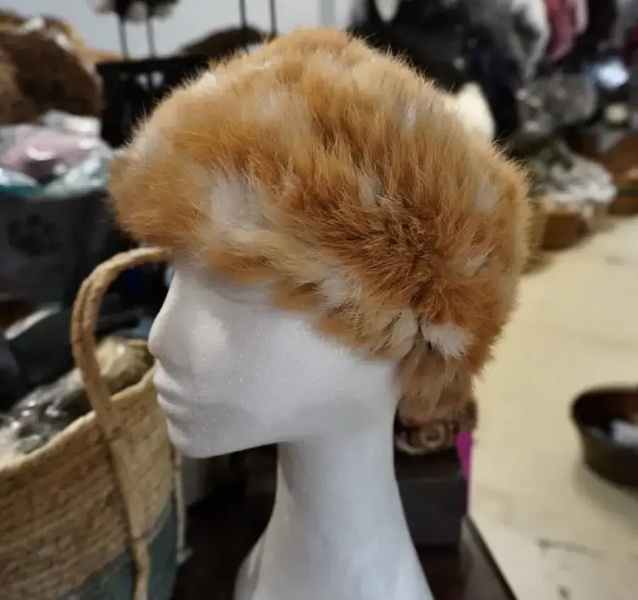Golden Tones - A Beautiful Rabbit Fur Head Band / Ear Warmer / Scarf