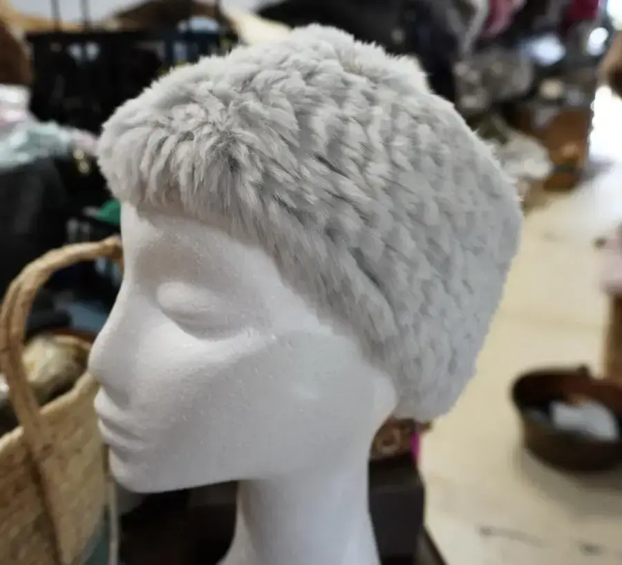 The Softest of Greys - A Gorgeous Rabbit Fur Head Band