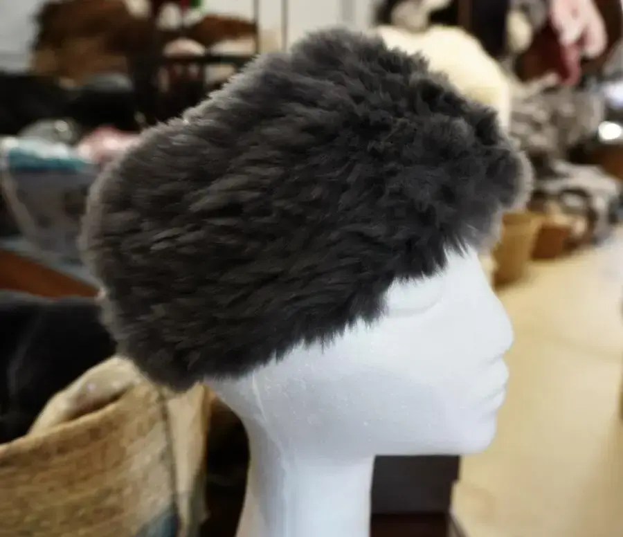Steel Grey - A Soft & Warm Rabbit Fur Headband Earwarmer