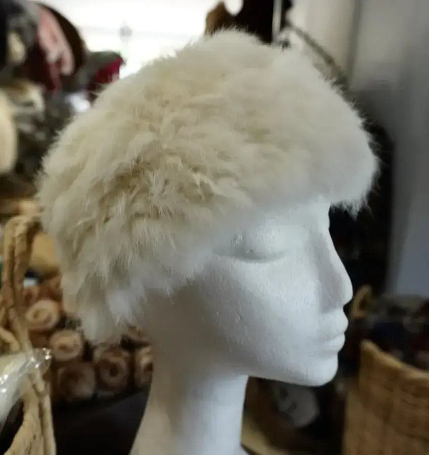 The palest of Creams - a Beautiful Rabbit Fur Headband