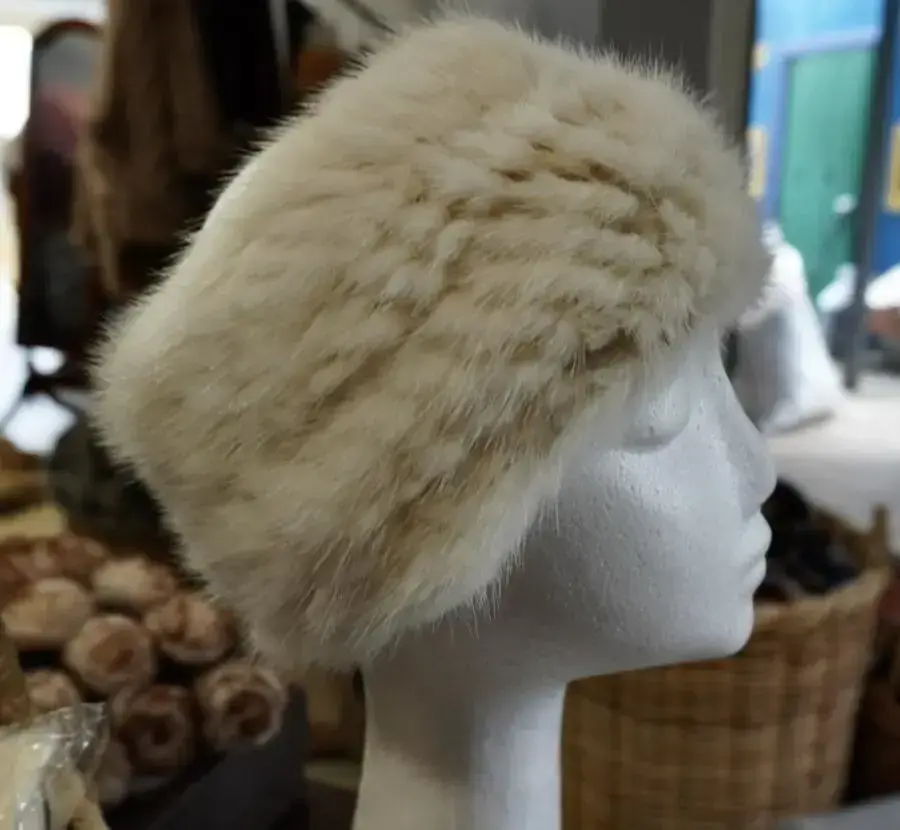 Light Camel - A Beautiful Fur Headband / Scarf / Ear Warmer  - Only 1 Left This Colour