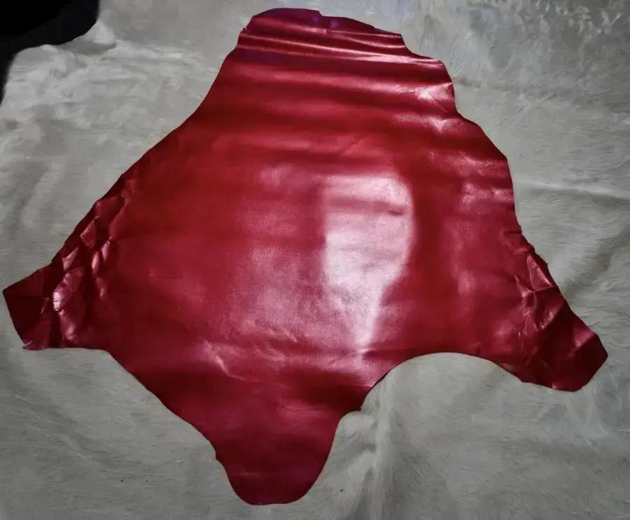 Metallic Red Kangaroo Leather