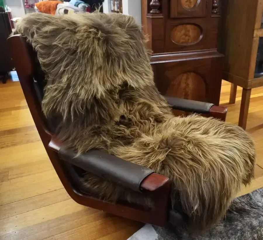 Sun Kissed Natural Brown - A Stunning Long Wool Icelandic Sheepskin Rug