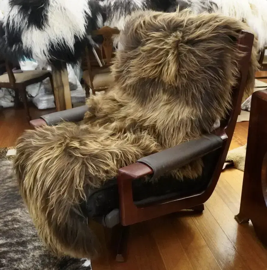 Wild & Wooly - Form the Cold Far North - A Gorgeous Natural Brown Icelandic Sheepskin Rug