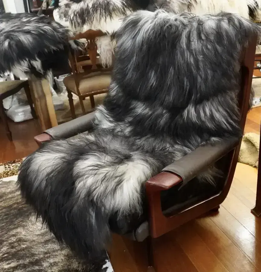 Cascading Shades of Grey - A Wonderful Icelandic Sheepskin Rug