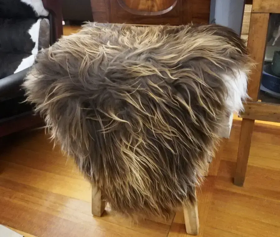 Sunny Brown with a Touch of White - A Beautiful Icelandic Sheepskin Rug