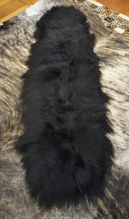 Naturally Black & Naturally Beautiful - A Double Length Icelandic Sheepskin Rug