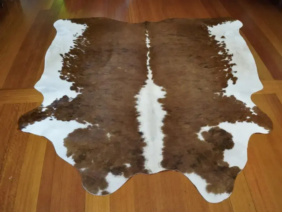 Framed in White - A Beautiful Tri Coloured Cowhide Rug