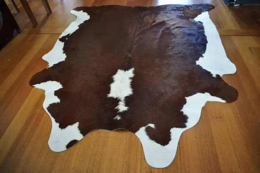 A Huge and Beautiful Hereford Cowhide Rug