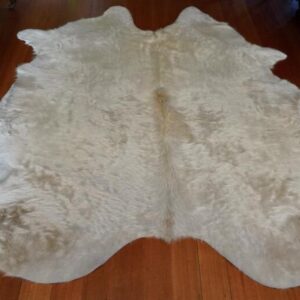 A Rare and Beautiful British White Cowhide Rug