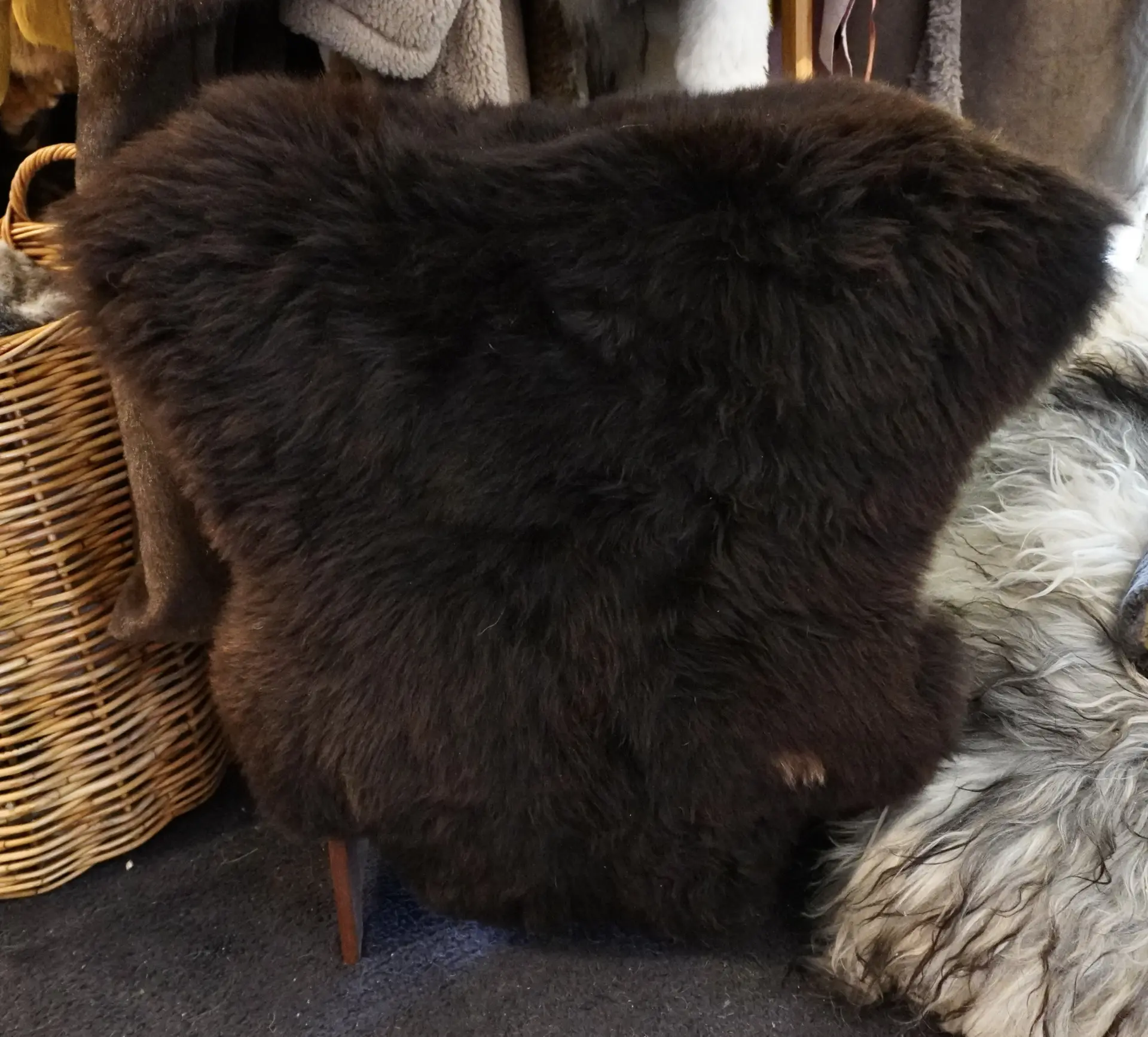 A Beautiful European Sourced Swiss Mountain Sheepskin Rug - Image 4