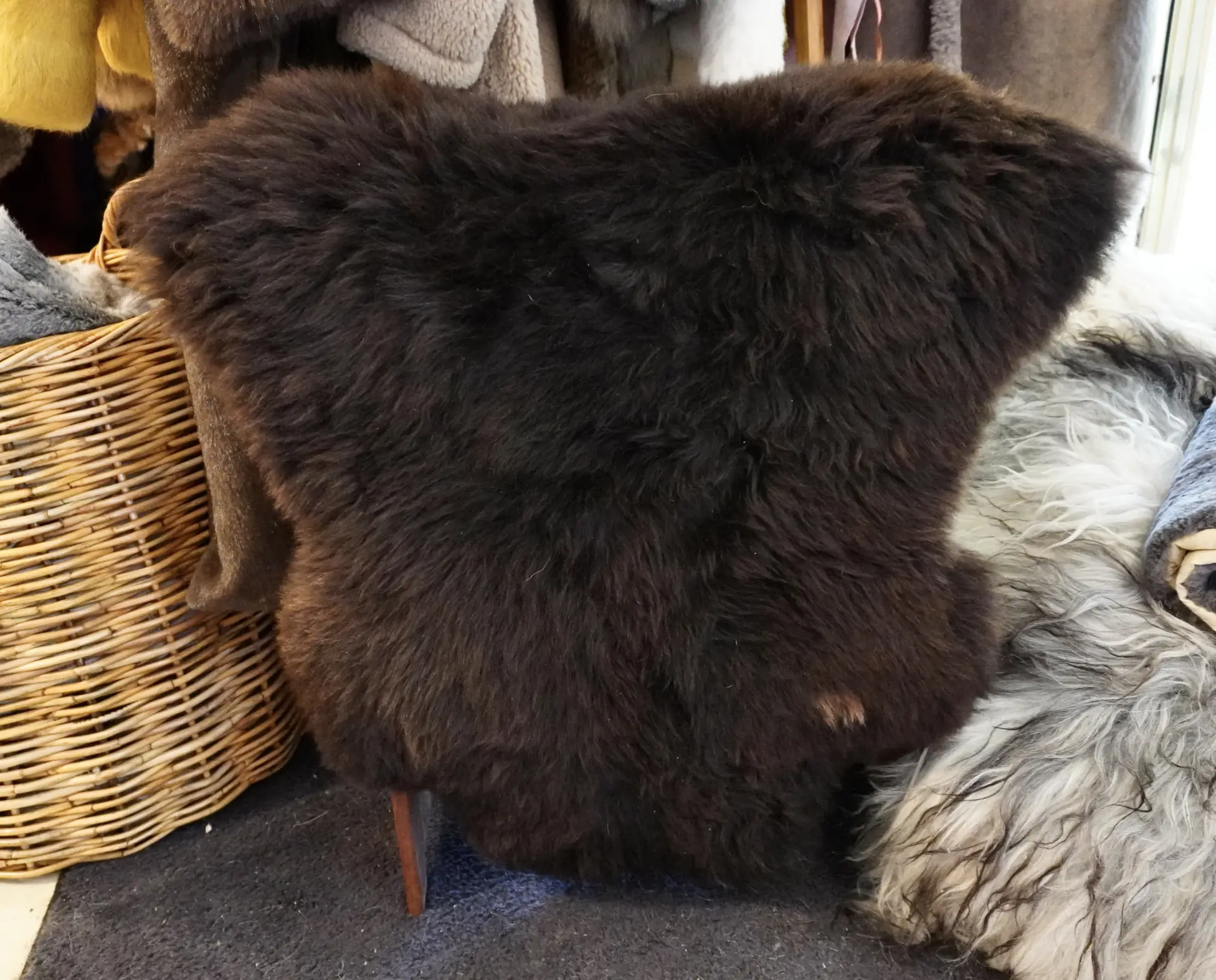 A Beautiful European Sourced Swiss Mountain Sheepskin Rug - Image 5