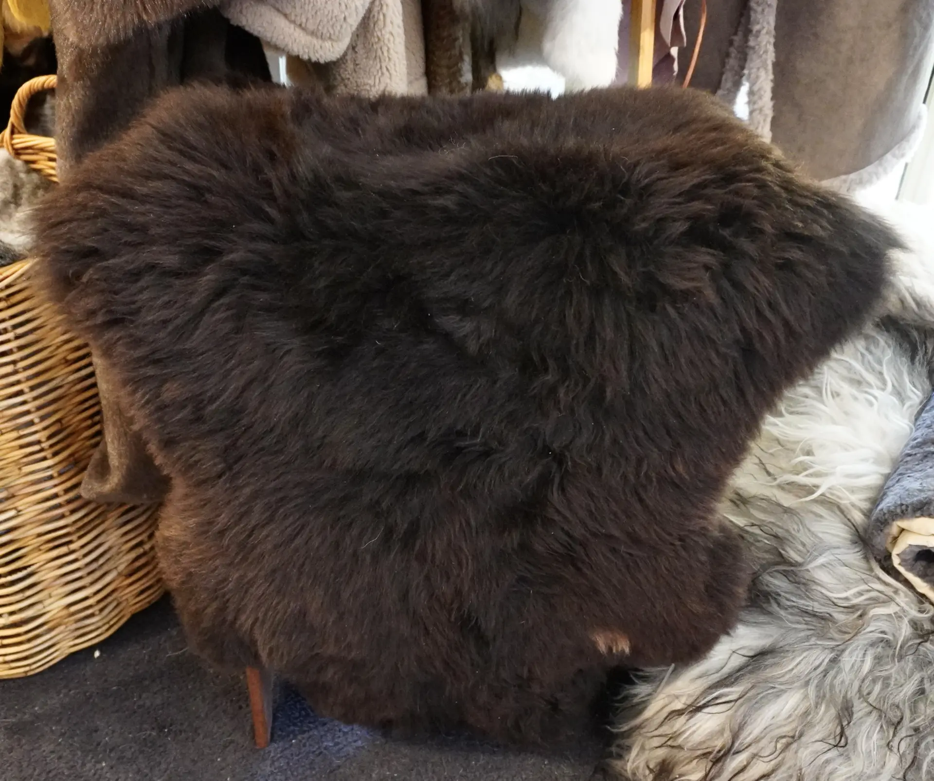 A Beautiful European Sourced Swiss Mountain Sheepskin Rug - Image 6